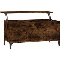 Vidaxl Coffee Table Smoked Oak 90X44.5X45 Cm Engineered Wood, Brown