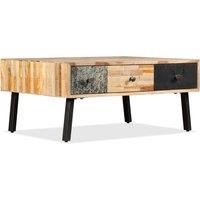 Vidaxl Coffee Table Solid Reclaimed Teak 90X65X40 Cm, Brown