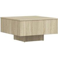 Vidaxl Coffee Table Sonoma Oak 60X60X31.5 Cm Engineered Wood, Brown