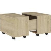 Vidaxl Coffee Table Sonoma Oak 60X60X38 Cm Engineered Wood, Brown