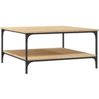 Vidaxl Coffee Table Sonoma Oak 80X80X40 Cm Engineered Wood, Brown