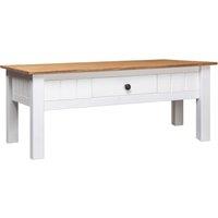 Vidaxl Coffee Table White 100X60X45 Cm Solid Pine Wood Panama Range, White