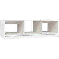 Vidaxl Coffee Table White 110X50X34 Cm Solid Pinewood