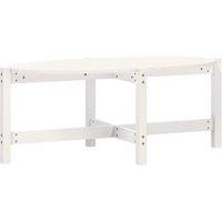 Vidaxl Coffee Table White 118X63X45 Cm Solid Wood Pine, White