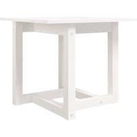 Vidaxl Coffee Table White 50X50X45 Cm Solid Wood Pine, White
