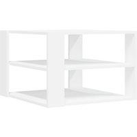 Vidaxl Coffee Table White 59.5X59.5X40 Cm Engineered Wood, White