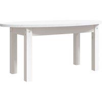 Vidaxl Coffee Table White 80X40X35 Cm Solid Wood Pine, White