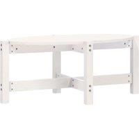 Vidaxl Coffee Table White 87X48X35 Cm Solid Wood Pine