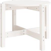 Vidaxl Coffee Table White 62.5X45 Cm Solid Wood Pine, White