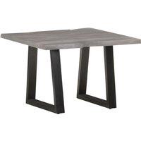 Vidaxl Coffee Table With Live Edges 60X60X40 Cm Solid Acacia Wood, Grey