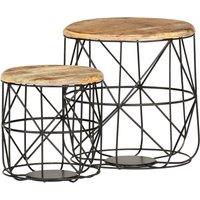 Vidaxl Coffee Tables 2 Pcs Solid Mango Wood