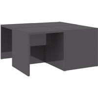 Vidaxl Coffee Tables 4 Pcs High Gloss Grey 33X33X33 Cm Engineered Wood, Grey