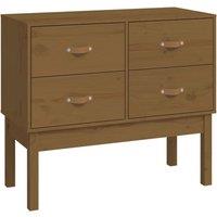 Vidaxl Console Cabinet Honey Brown 90X40X78 Cm Solid Wood Pine, Brown