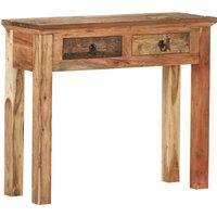 Vidaxl Console Table 90.5X30X75Cm Solid Acacia Wood And Reclaimed Wood, Brown