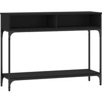 Vidaxl Console Table Black 100X30.5X75 Cm Engineered Wood, Black