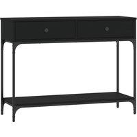Vidaxl Console Table Black 100X34.5X75 Cm Engineered Wood, Black