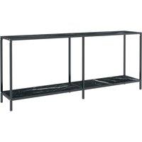 Vidaxl Console Table Black 180X35X75.5 Cm Tempered Glass, Black