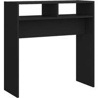 Vidaxl Console Table Black 78X30X80 Cm Engineered Wood, Black