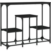 Vidaxl Console Table Black 89.5X28X76 Cm Engineered Wood, Black