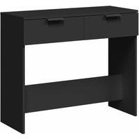 Vidaxl Console Table Black 90X36X75 Cm Engineered Wood, Black