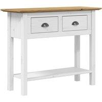 Vidaxl Console Table Bodo Brown 90X34.5X73 Cm Solid Wood Pine, Brown