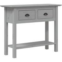 Vidaxl Console Table Bodo Grey 90X34.5X73 Cm Solid Wood Pine, Grey