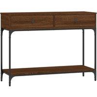 Vidaxl Console Table Brown Oak 100X34.5X75 Cm Engineered Wood, Brown