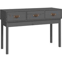 Vidaxl Console Table Grey 114X40X75 Cm Solid Wood Pine, Grey