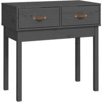Vidaxl Console Table Grey 76.5X40X75 Cm Solid Wood Pine, Grey