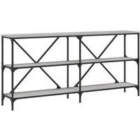 Vidaxl Console Table Grey Sonoma 160X30X75 Cm Engineered Wood And Iron, Grey