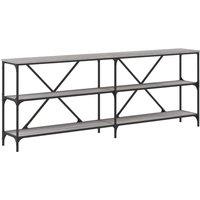 Vidaxl Console Table Grey Sonoma 200X30X75 Cm Engineered Wood And Iron, Grey