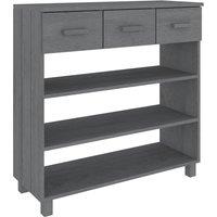 Vidaxl Console Table Hamar Dark Grey 90X35X90 Cm Solid Wood Pine, Grey
