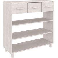 Vidaxl Console Table Hamar White 90X35X90 Cm Solid Wood Pine, White