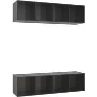 Vidaxl Console Table Home Interior Indoor Living Room Accent End Side Couch Tea Hall Hallway Table Furniture Black 120X35X75Cm Tempered Glass, Grey