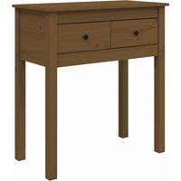Vidaxl Console Table Honey Brown 70X35X75 Cm Solid Wood Pine, Brown