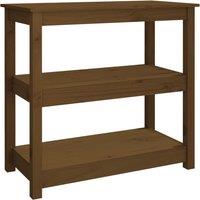 Vidaxl Console Table Honey Brown 80X40X74 Cm Solid Wood Pine, Brown