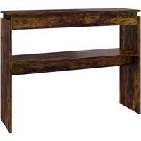 Vidaxl Console Table Smoked Oak 102X30X80 Cm Engineered Wood, Brown