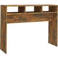 Vidaxl Console Table Smoked Oak 105X30X80 Cm Engineered Wood, Brown