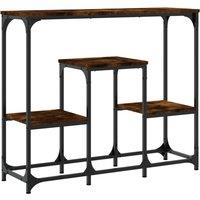Vidaxl Console Table Smoked Oak 89.5X28X76 Cm Engineered Wood, Brown