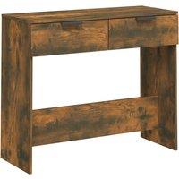 Vidaxl Console Table Smoked Oak 90X36X75 Cm Engineered Wood, Brown
