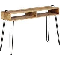 Vidaxl Console Table Solid Mango Wood 115X35X76 Cm, Brown