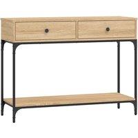 Vidaxl Console Table Sonoma Oak 100X34.5X75 Cm Engineered Wood, Brown