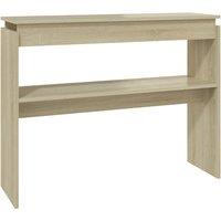 Vidaxl Console Table Sonoma Oak 102X30X80 Cm Engineered Wood, Brown