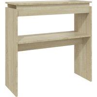 Vidaxl Console Table Sonoma Oak 80X30X80 Cm Engineered Wood, Brown