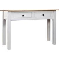 Vidaxl Console Table White 110X40X72 Cm Solid Pine Wood Panama Range, White