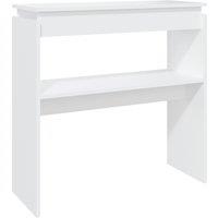 Vidaxl Console Table White 80X30X80 Cm Engineered Wood, White