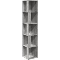 Vidaxl Corner Cabinet Grey Sonoma 33X33X164.5 Cm Engineered Wood, Grey
