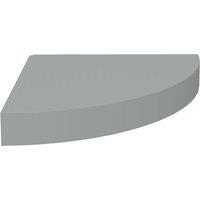 Vidaxl Floating Corner Shelf Grey 25X25X3.8 Cm Mdf, Grey