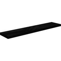 Vidaxl Floating Wall Shelf High Gloss Black 120X23.5X3.8 Cm Mdf, Black