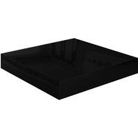 Vidaxl Floating Wall Shelf High Gloss Black 23X23.5X3.8 Cm Mdf, Black